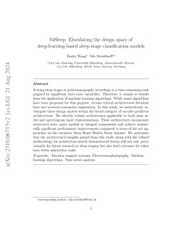 S4Sleep: Elucidating the design space of deep-learning-based sleep stage classification models