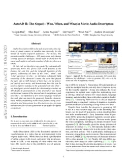 AutoAD II: The Sequel -- Who, When, and What in Movie Audio Description