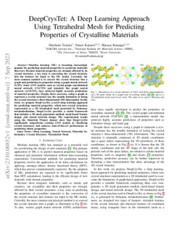 DeepCrysTet: A Deep Learning Approach Using Tetrahedral Mesh for
  Predicting Properties of Crystalline Materials