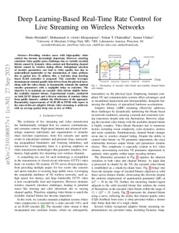 Deep Learning-Based Real-Time Rate Control for Live Streaming on
  Wireless Networks