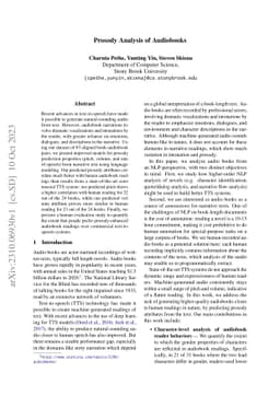 Prosody Analysis of Audiobooks