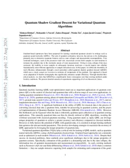 Quantum Shadow Gradient Descent for Quantum Learning