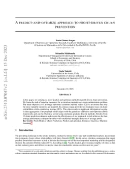 A predict-and-optimize approach to profit-driven churn prevention