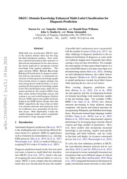 DKEC: Domain Knowledge Enhanced Multi-Label Classification for Diagnosis
  Prediction
