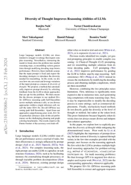 Diversity of Thought Improves Reasoning Abilities of LLMs