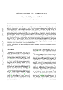 Multi-task Explainable Skin Lesion Classification