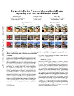Uni-paint: A Unified Framework for Multimodal Image Inpainting with
  Pretrained Diffusion Model