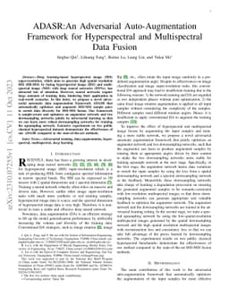 ADASR: An Adversarial Auto-Augmentation Framework for Hyperspectral and
  Multispectral Data Fusion