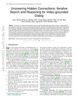 Uncovering Hidden Connections: Iterative Search and Reasoning for Video-grounded Dialog