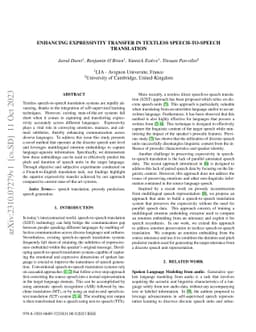Enhancing expressivity transfer in textless speech-to-speech translation