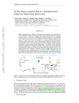 Score Regularized Policy Optimization through Diffusion Behavior