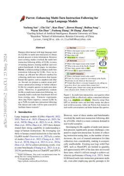 Parrot: Enhancing Multi-Turn Instruction Following for Large Language
  Models