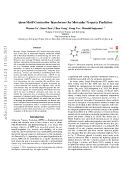 Atom-Motif Contrastive Transformer for Molecular Property Prediction