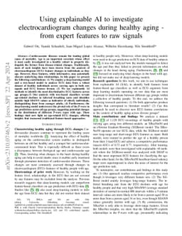 Using explainable AI to investigate electrocardiogram changes during
  healthy aging -- from expert features to raw signals