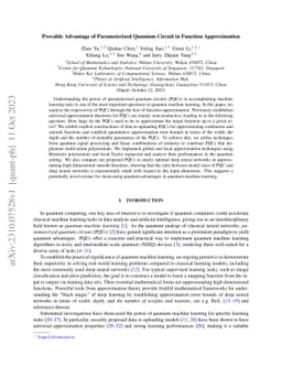 Provable Advantage of Parameterized Quantum Circuit in Function
  Approximation