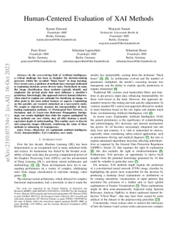 Human-Centered Evaluation of XAI Methods