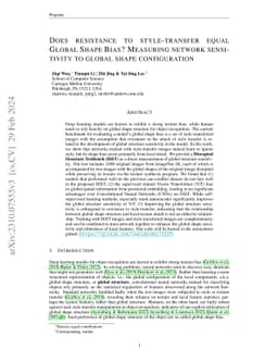 Does resistance to style-transfer equal Global Shape Bias? Measuring
  network sensitivity to global shape configuration