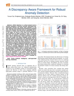 A Discrepancy Aware Framework for Robust Anomaly Detection