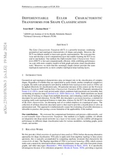 Differentiable Euler Characteristic Transforms for Shape Classification