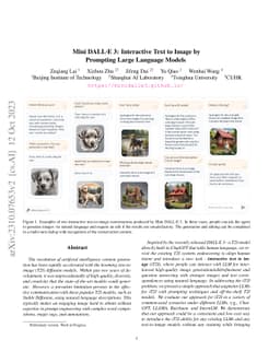 Mini-DALLE3: Interactive Text to Image by Prompting Large Language
  Models