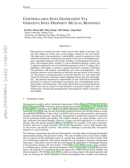 Controllable Data Generation Via Iterative Data-Property Mutual Mappings