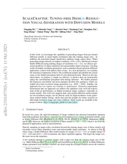 ScaleCrafter: Tuning-free Higher-Resolution Visual Generation with
  Diffusion Models