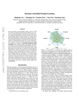Domain-Controlled Prompt Learning
