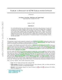 TabLib: A Dataset of 627M Tables with Context