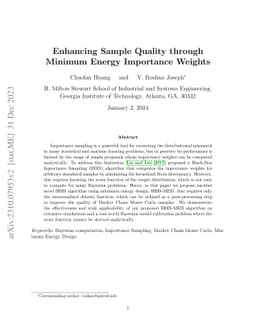 Enhancing Sample Quality through Minimum Energy Importance Weights