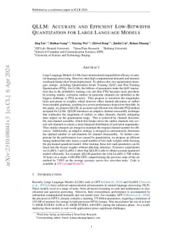 QLLM: Accurate and Efficient Low-Bitwidth Quantization for Large
  Language Models