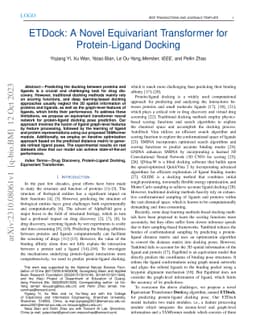 ETDock: A Novel Equivariant Transformer for Protein-Ligand Docking