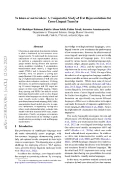 To token or not to token: A Comparative Study of Text Representations
  for Cross-Lingual Transfer