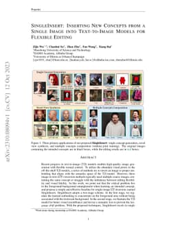 SingleInsert: Inserting New Concepts from a Single Image into
  Text-to-Image Models for Flexible Editing
