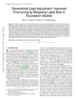 Generalized Logit Adjustment: Calibrating Fine-tuned Models by Removing
  Label Bias in Foundation Models