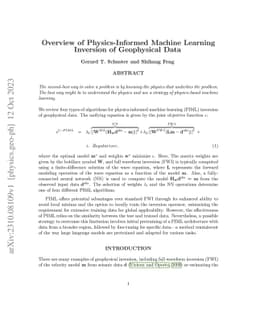 Overview of Physics-Informed Machine Learning Inversion of Geophysical
  Data