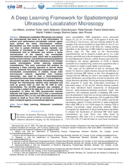 A Deep Learning Framework for Spatiotemporal Ultrasound Localization
  Microscopy