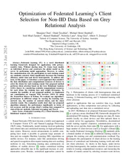 Optimization of Federated Learning's Client Selection for Non-IID Data
  Based on Grey Relational Analysis