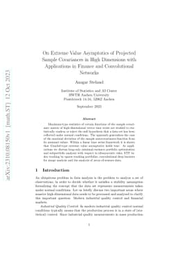 On Extreme Value Asymptotics of Projected Sample Covariances in High
  Dimensions with Applications in Finance and Convolutional Networks