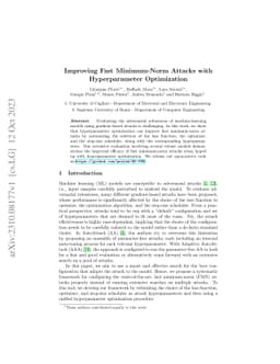 Improving Fast Minimum-Norm Attacks with Hyperparameter Optimization