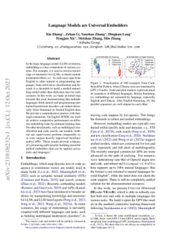 Language Models are Universal Embedders