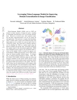 Leveraging Vision-Language Models for Improving Domain Generalization in
  Image Classification