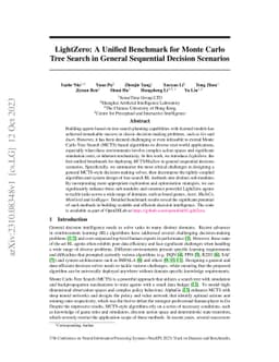 LightZero: A Unified Benchmark for Monte Carlo Tree Search in General
  Sequential Decision Scenarios