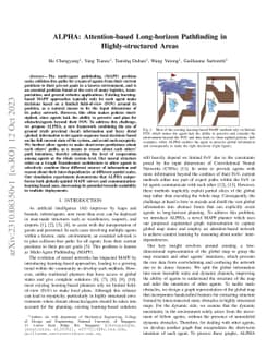 ALPHA: Attention-based Long-horizon Pathfinding in Highly-structured
  Areas