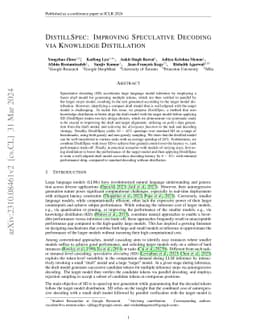 DistillSpec: Improving Speculative Decoding via Knowledge Distillation