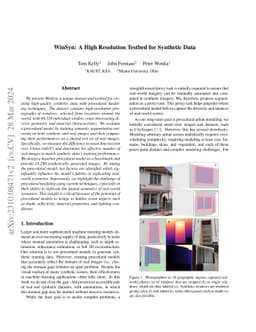 WinSyn: A High Resolution Testbed for Synthetic Data
