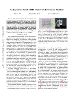 An Experience-based TAMP Framework for Foliated Manifolds