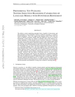 Phenomenal Yet Puzzling: Testing Inductive Reasoning Capabilities of
  Language Models with Hypothesis Refinement