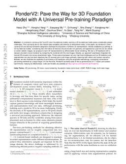 PonderV2: Pave the Way for 3D Foundation Model with A Universal Pre-training Paradigm