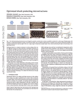 Optimized shock-protecting microstructures