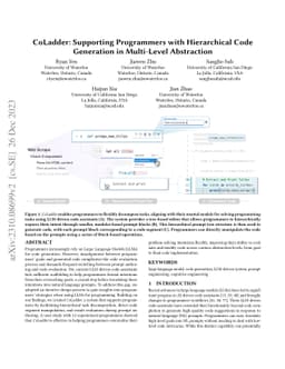 CoLadder: Supporting Programmers with Hierarchical Code Generation in
  Multi-Level Abstraction